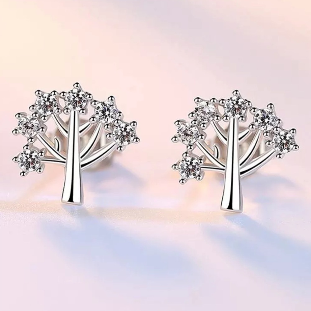 🌟 Silver 925 Tree Earrings